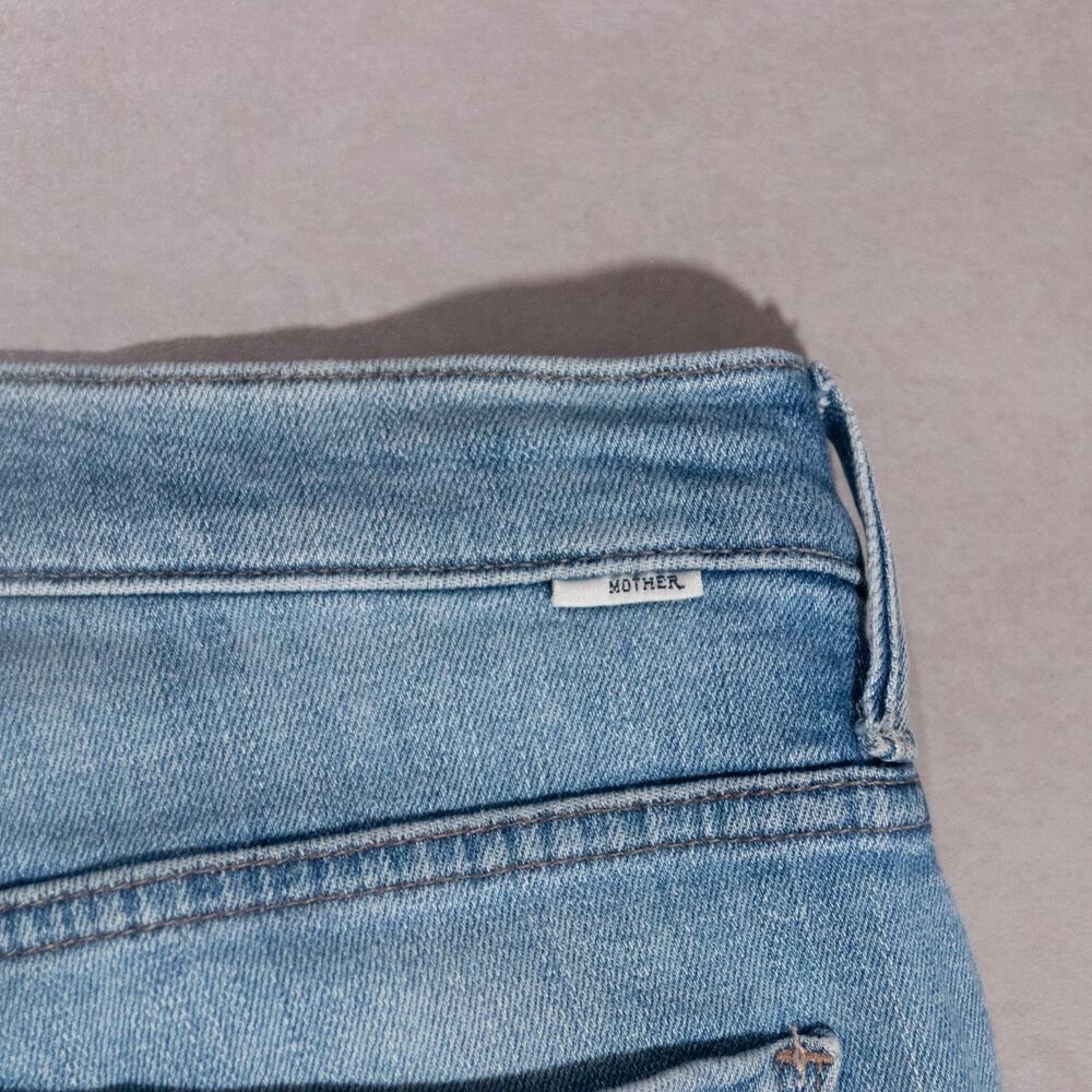 Mother The Stunner Zip Ankle Step Fray Camp Expert Blue Jeans Women's 26x26 - Picture 10 of 10